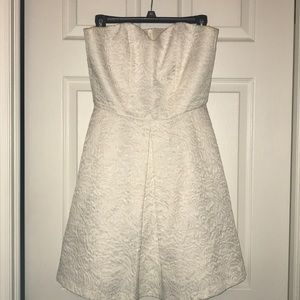 Anthropologie Hunter Bell white strapless dress
